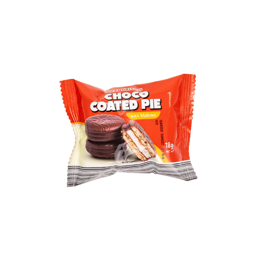 Choco Coated Pie with Mallows