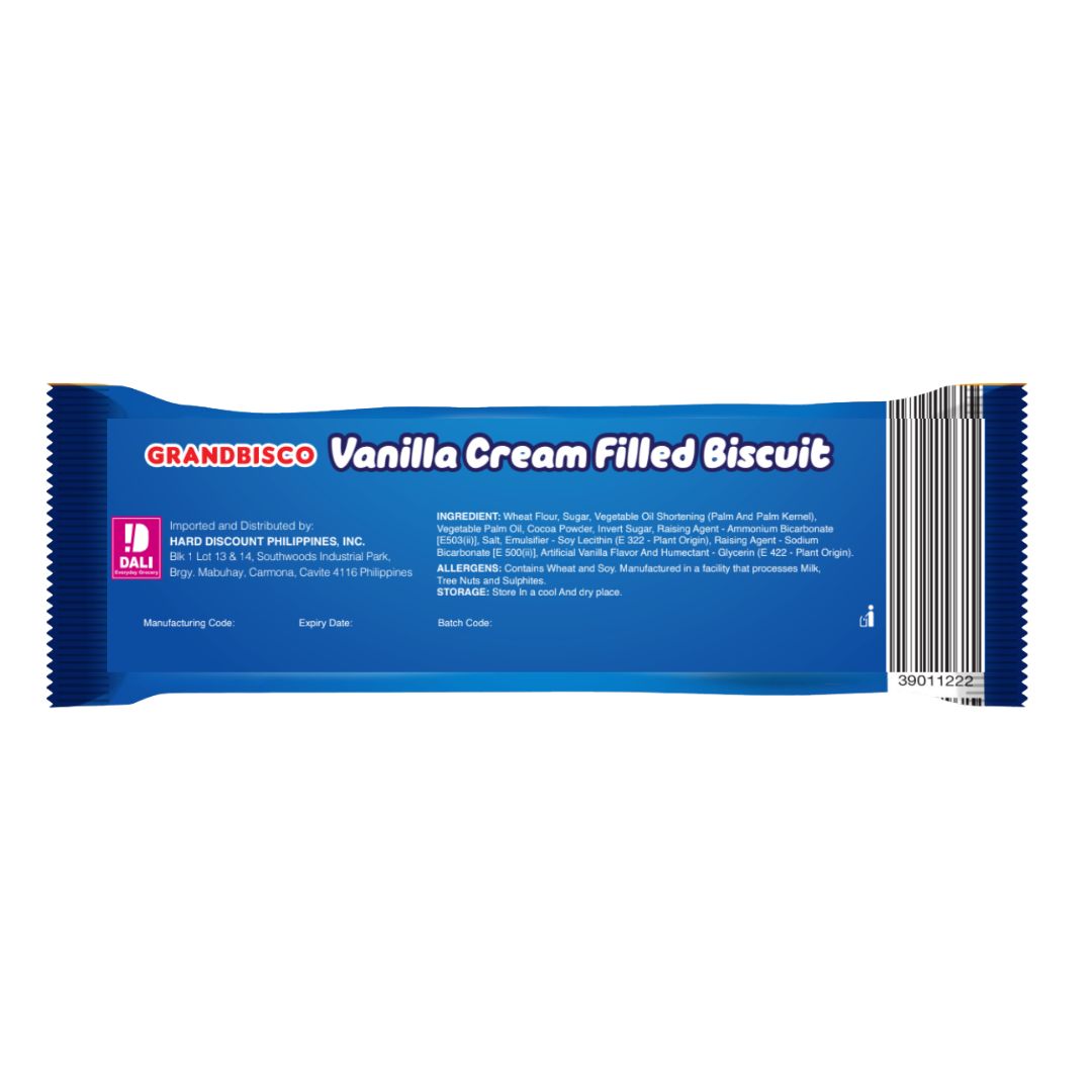 Vanilla Cream Filled Biscuit